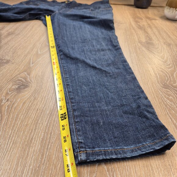 Lee Jeans Plus Sz 18W  Blue Denim Slim Fit Skinny Leg Mid Rise Comfy Pull On - Picture 6 of 7